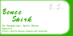 bence spirk business card